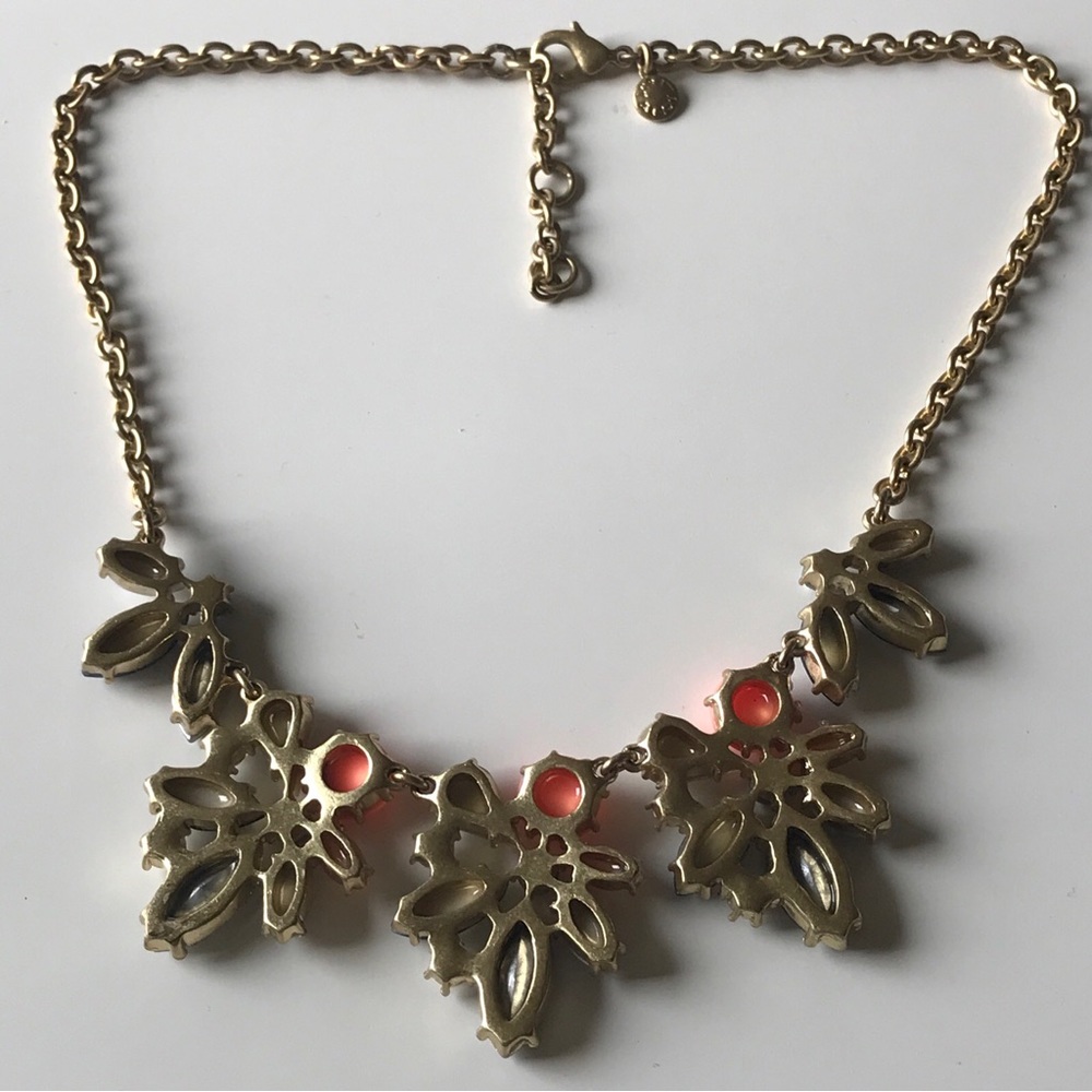 J.CREW Statement Necklace - COBALT BLUE PEACH - Picture 5 of 5